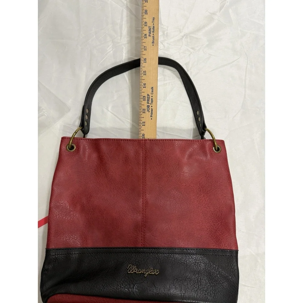 Wrangler Hobo Bag Purse Handbag Red by Montana West Good Condition - Picture 13 of 15